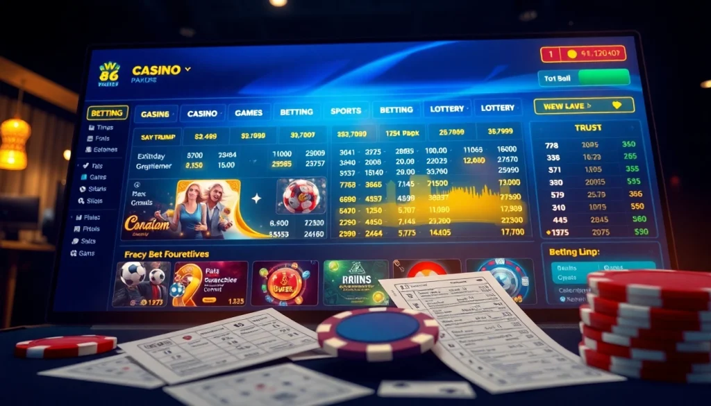 Exciting online betting interface at vvvwin88.live showcasing casino games and sports.