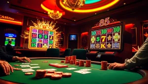 Experience the excitement at c54.gb.net with lively poker and slot machines in an upscale casino atmosphere.