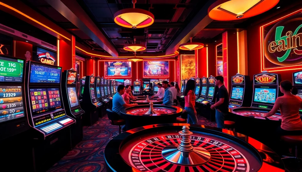 Experience the thrill of online gambling at ev88win.live with vibrant casino visuals.