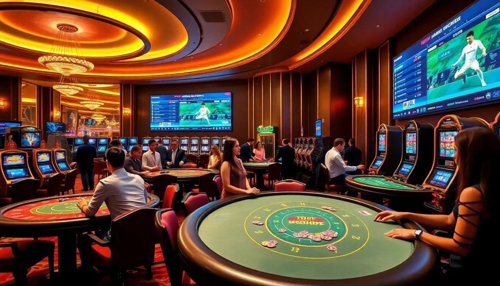 Experience the excitement of online gambling at loto188.gb.net with vibrant casino visuals.